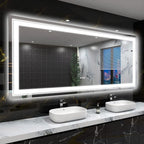 Miroir de Salle de Bain LED Extra Large Mural Anti-Buée Maquillage 3 Couleurs