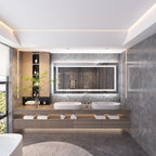 Miroir de Salle de Bain LED Extra Large Mural Anti-Buée Maquillage 3 Couleurs