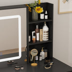 Coiffeuse Kerrogee avec miroir éclairé réglable et tabouret - 100L x 50l x 136H