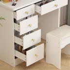 Ensemble de Coiffeuse Maquillage avec Miroir Tactile et Tabouret