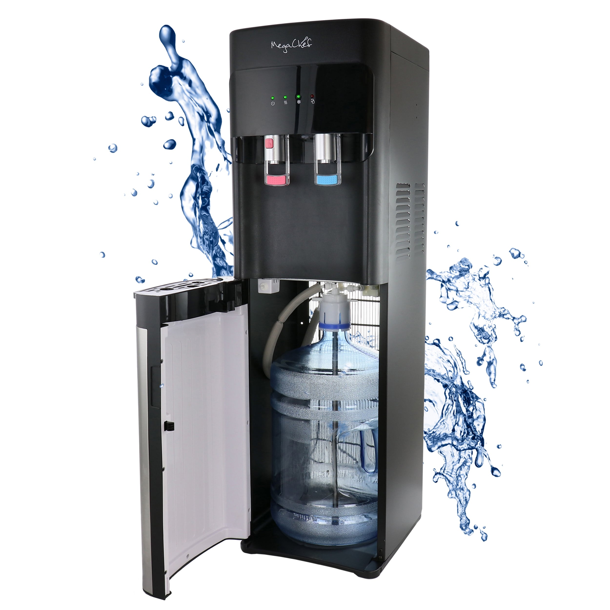 Distributeur d'eau chaude et froide à chargement par le bas MegaChef - 12x13.6x41