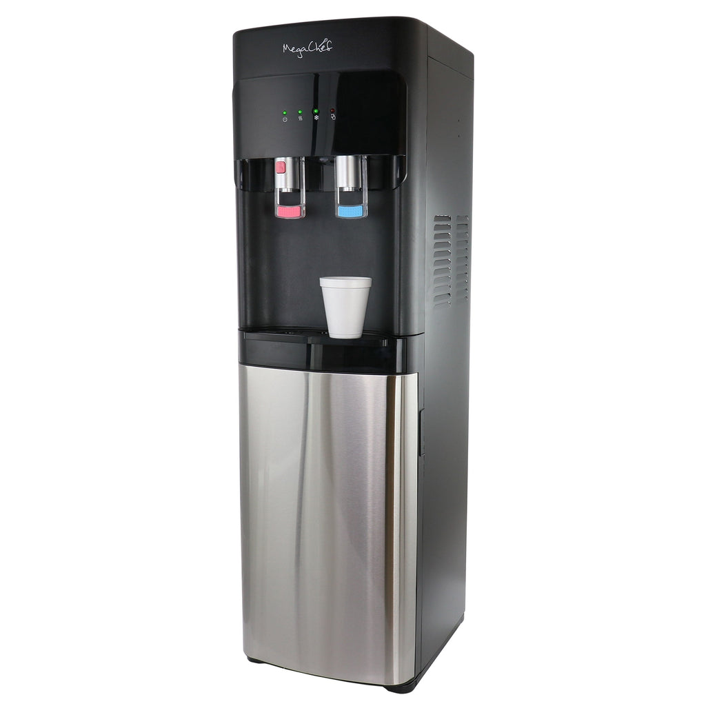 Distributeur d'eau chaude et froide à chargement par le bas MegaChef - 12x13.6x41