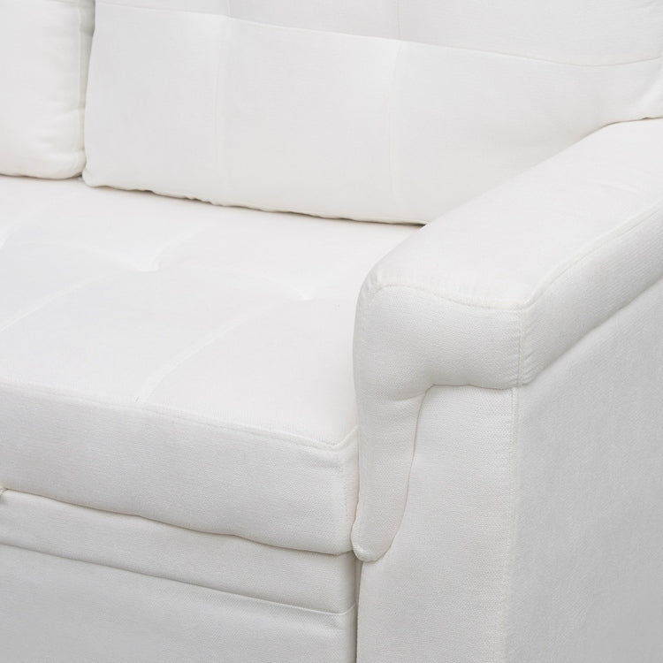 Canapé d'angle réversible avec lit gigogne, méridienne de rangement, pieds durables,