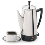 Cafetière à percolateur Presto en acier inoxydable, 12 tasses, robuste, argent - 2.79