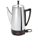 Cafetière à percolateur Presto en acier inoxydable, 12 tasses, robuste, argent - 2.79