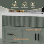 Meuble-lavabo de salle de bain Wavy Line 30/36/48 avec évier et robinet