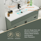 Meuble-lavabo de salle de bain Wavy Line 30/36/48 avec évier et robinet