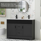 Meuble-lavabo de salle de bain Wavy Line 30/36/48 avec évier et robinet