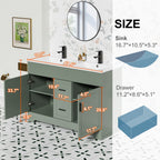 Meuble-lavabo de salle de bain Wavy Line 30/36/48 avec évier et robinet