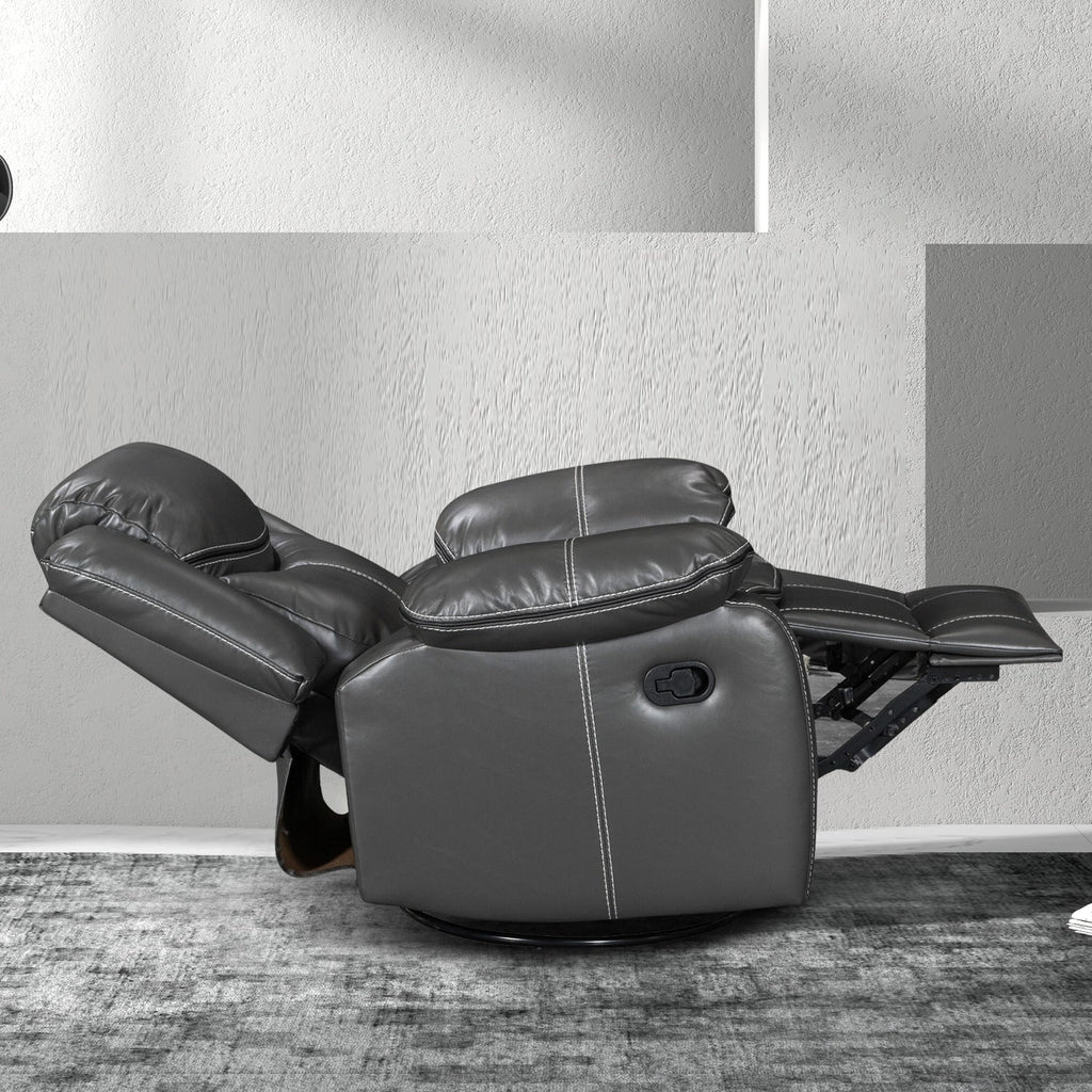 Fauteuil inclinable massant et chauffant en cuir, assise large et durable