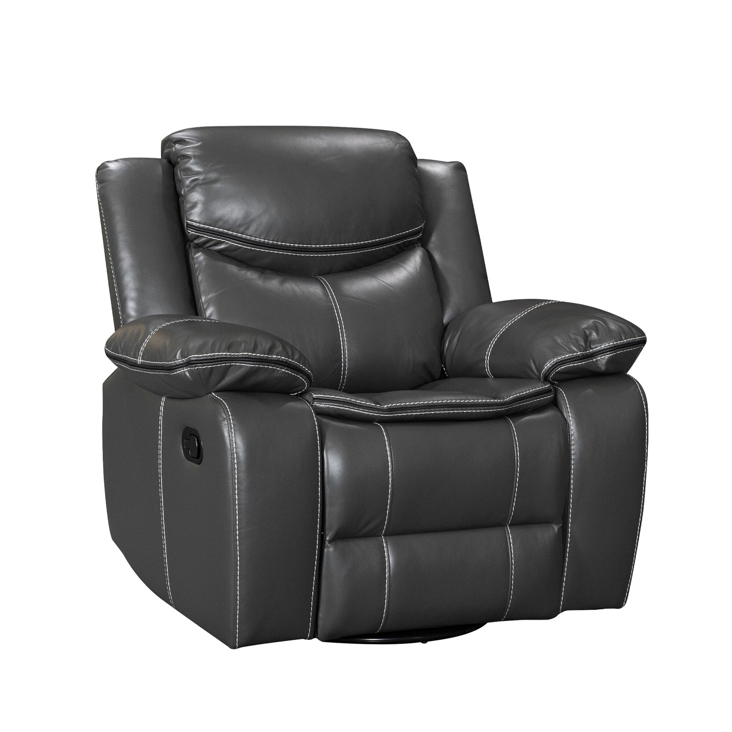 Fauteuil inclinable massant et chauffant en cuir, assise large et durable